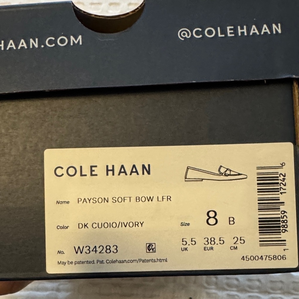 Cole Haan Women's Brown and Cream Bow Loafers - Picture 4 of 4